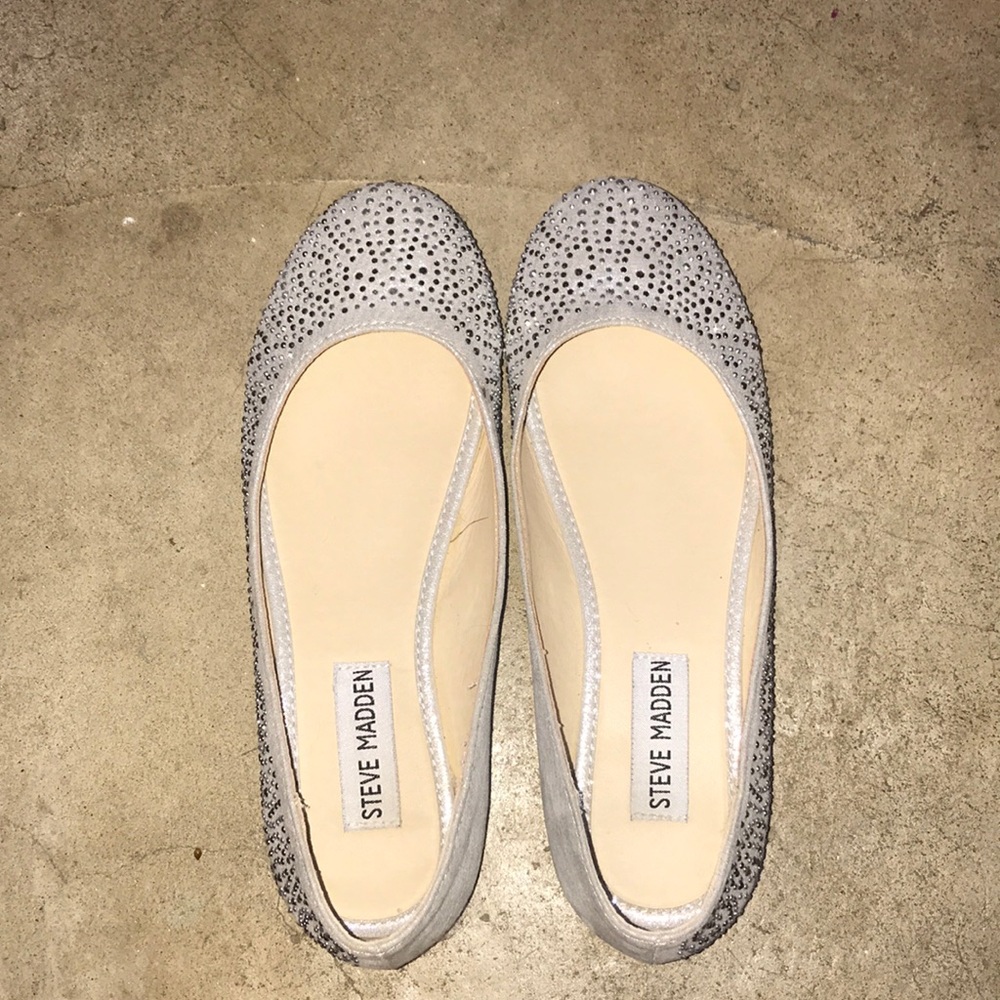 Steve Madden Girl silver flats